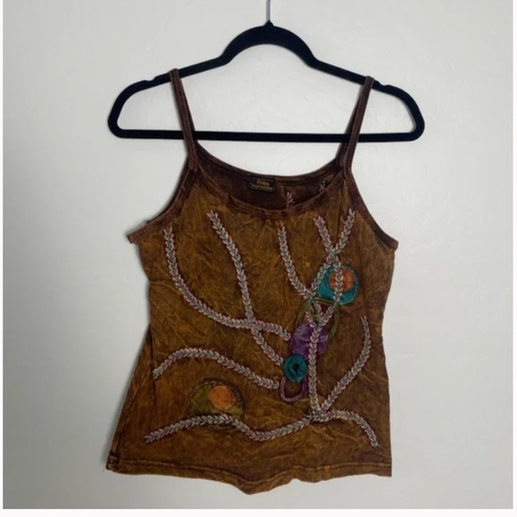 Sewn Hippie Floral Hipster Flower Rose Embroidered Boho Peasant Farm Blouse Top - Picture 7 of 12